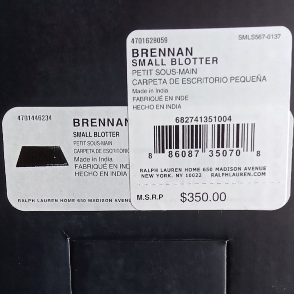 Ralph Lauren Black Desk Blotter